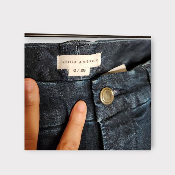 Good American Womens Good Legs Skinny Jeans 28 Dark Wash Stretch Denim - Picture 5 of 8